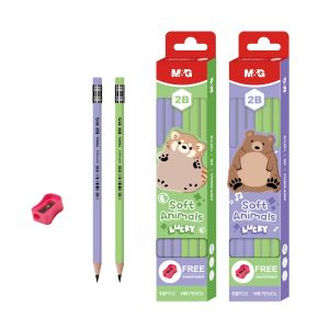 Grafitna olovka sa gumicom MG Soft animals 2B