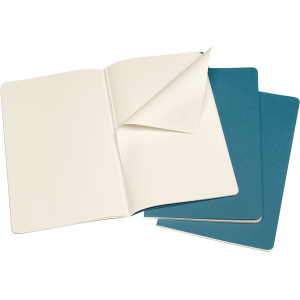 Rokovnik Moleskine Cahier Brisk blue LG čist list