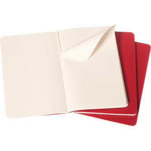 Rokovnik Moleskine Cahier Cranberry red LG čist list